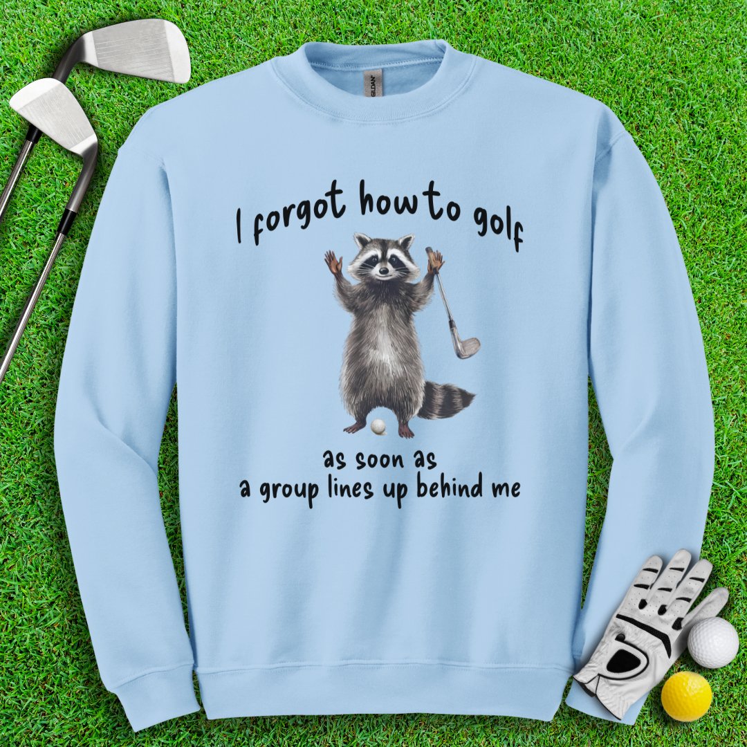 Forgot How to Golf Raccoon Crewneck - TeeHee Golf Gear