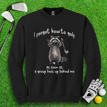 Forgot How to Golf Raccoon Crewneck - TeeHee Golf Gear