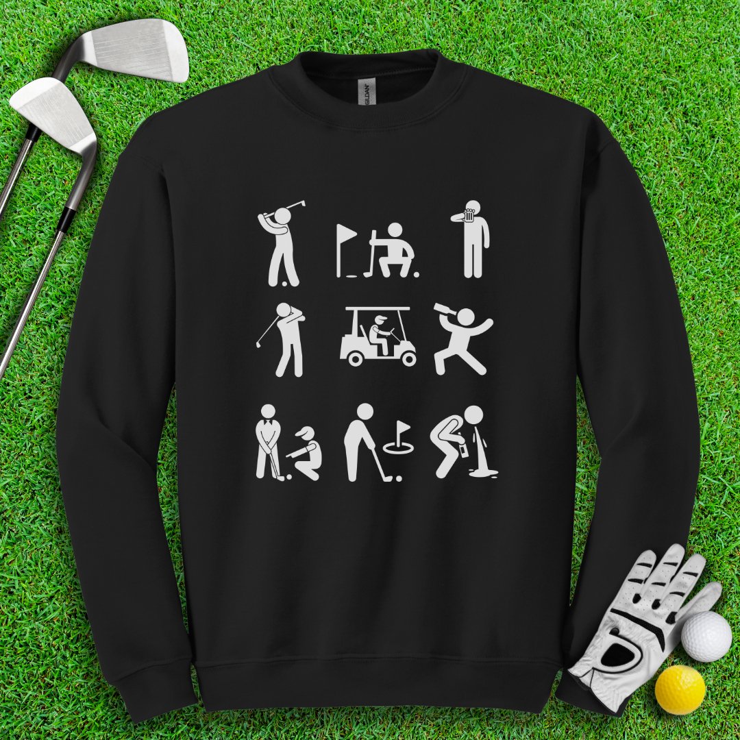 Funny Golf Icon Crewneck - TeeHee Golf Gear
