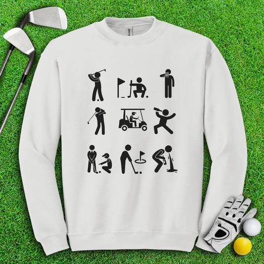 Funny Golf Icon Crewneck - TeeHee Golf Gear