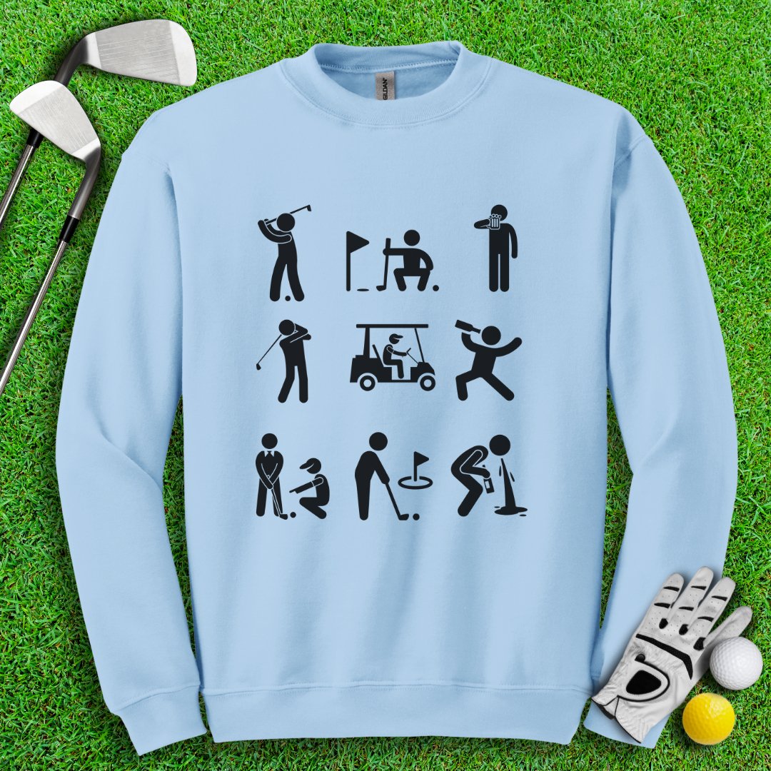 Funny Golf Icon Crewneck - TeeHee Golf Gear