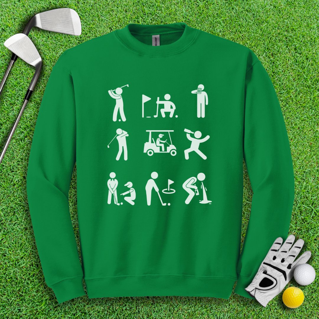Funny Golf Icon Crewneck - TeeHee Golf Gear