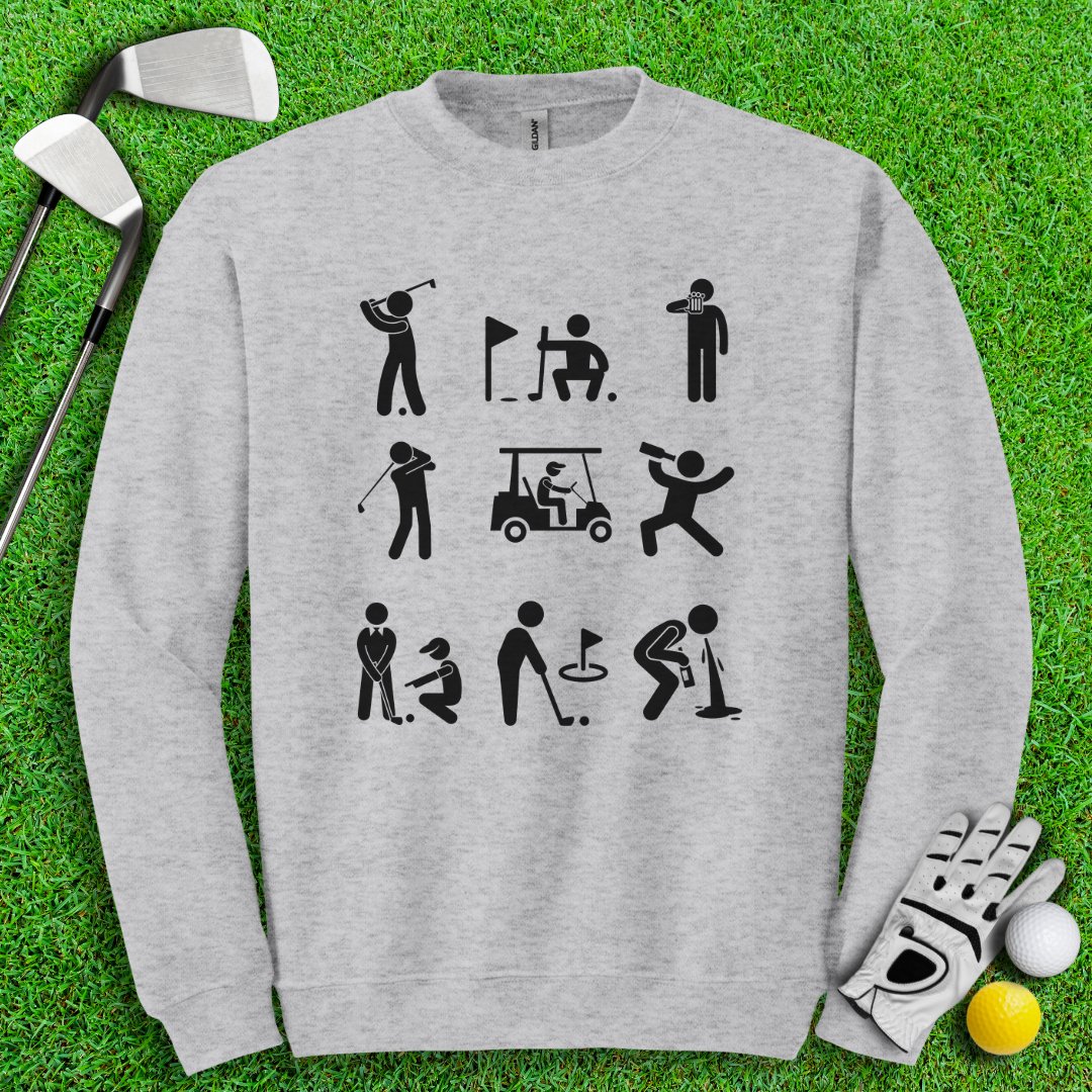 Funny Golf Icon Crewneck - TeeHee Golf Gear