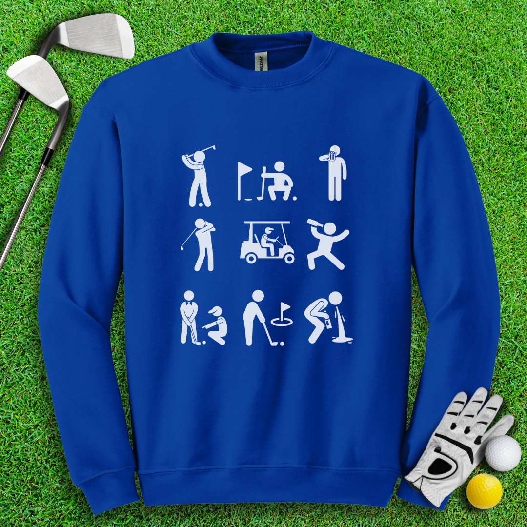 Funny Golf Icon Crewneck - TeeHee Golf Gear