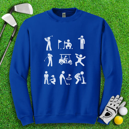 Funny Golf Icon Crewneck - TeeHee Golf Gear