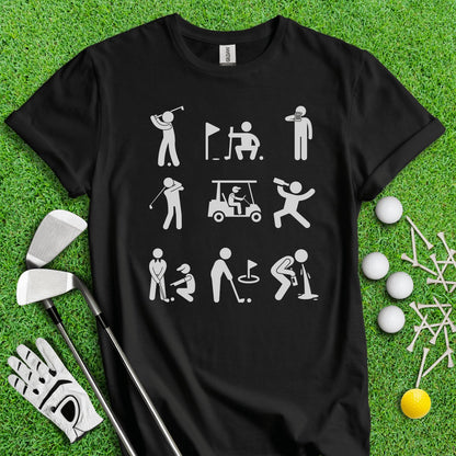 Funny Golf Icons T - Shirt - TeeHee Golf Gear