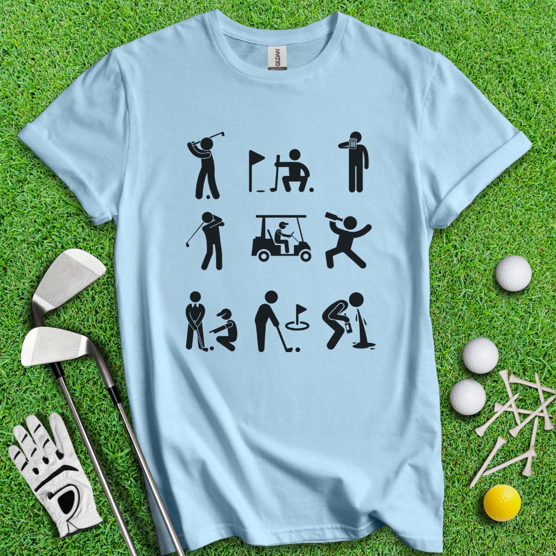 Funny Golf Icons Tee - TeeHee Golf Gear