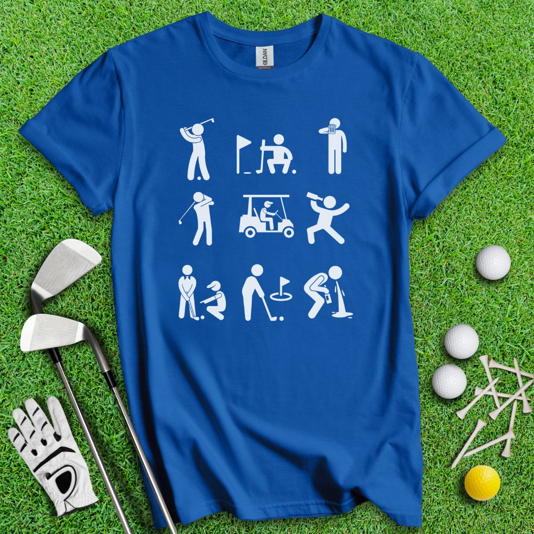 Funny Golf Icons Tee - TeeHee Golf Gear