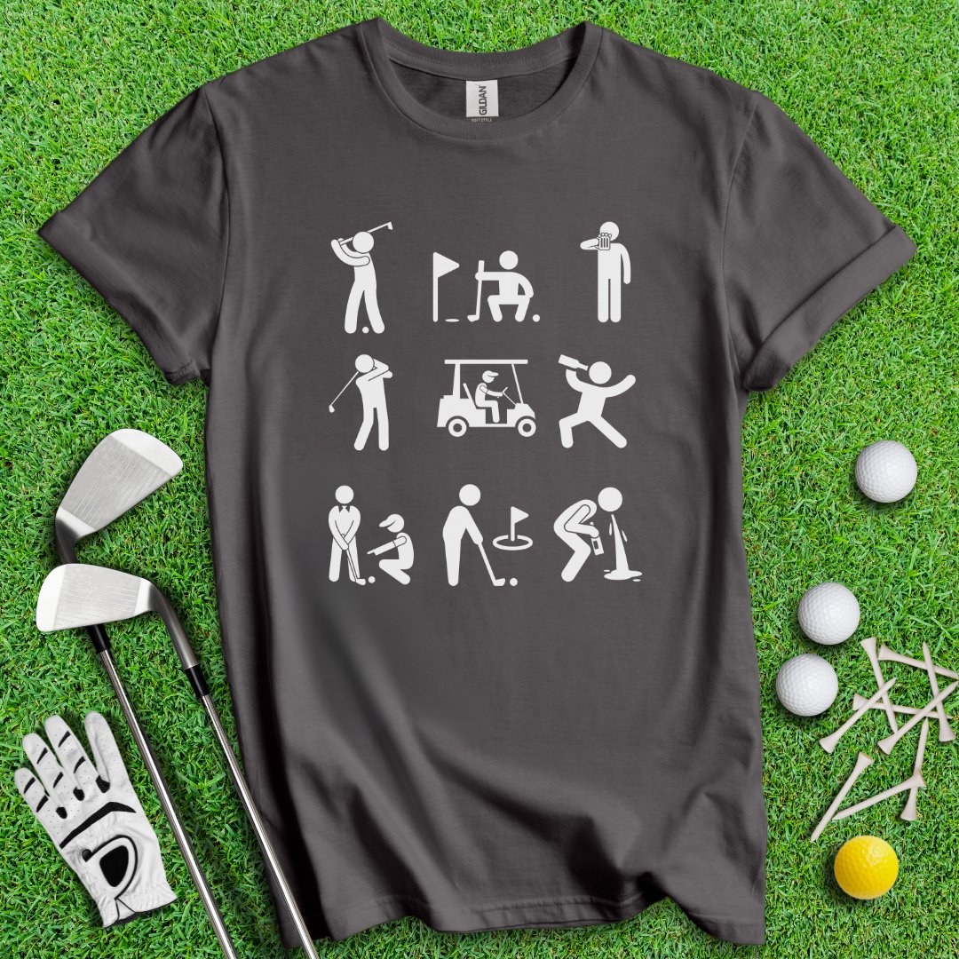 Funny Golf Icons Tee - TeeHee Golf Gear