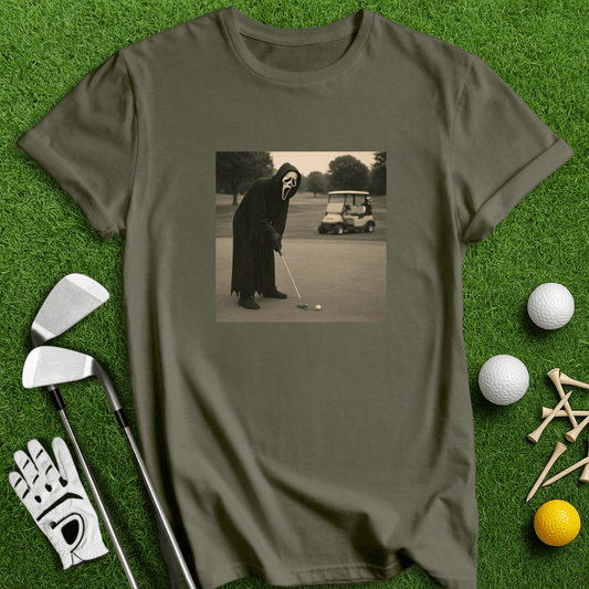 Ghostface Long Putt T-shirt - TeeHee Golf Gear