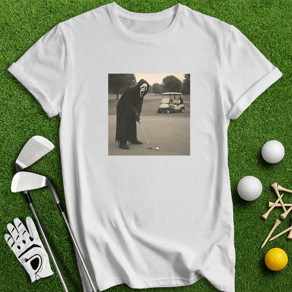 Ghostface Long Putt T-shirt - TeeHee Golf Gear