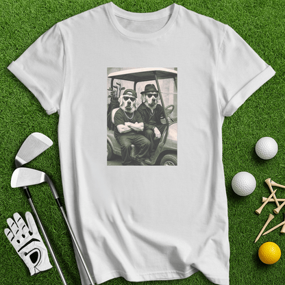 Golden Retriever Gangster Golfer T-shirt - TeeHee Golf Gear