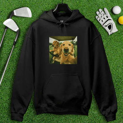 Golden Retriever Golfers Selfie Hoodie - TeeHee Golf Gear