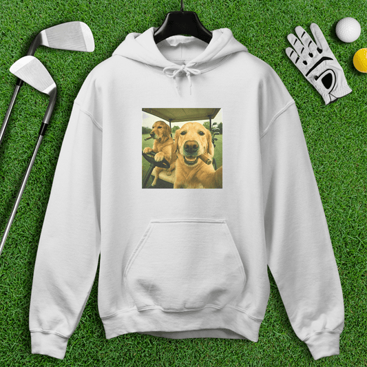 Golden Retriever Golfers Selfie Hoodie - TeeHee Golf Gear