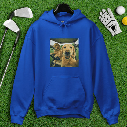 Golden Retriever Golfers Selfie Hoodie - TeeHee Golf Gear