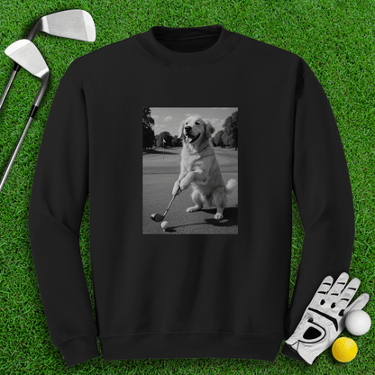 Golden Retriever Golfing Crewneck - TeeHee Golf Gear