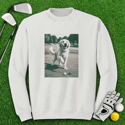 Golden Retriever Golfing Crewneck - TeeHee Golf Gear