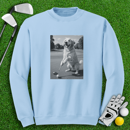 Golden Retriever Golfing Crewneck - TeeHee Golf Gear