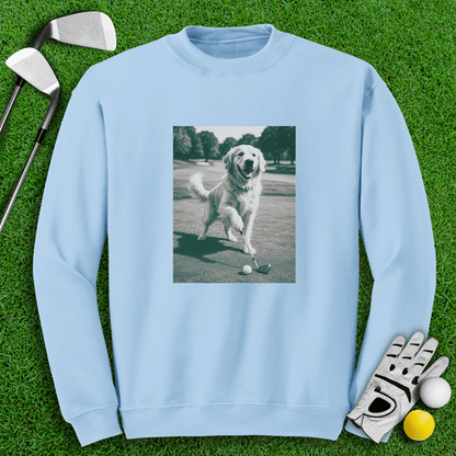 Golden Retriever Golfing Crewneck - TeeHee Golf Gear
