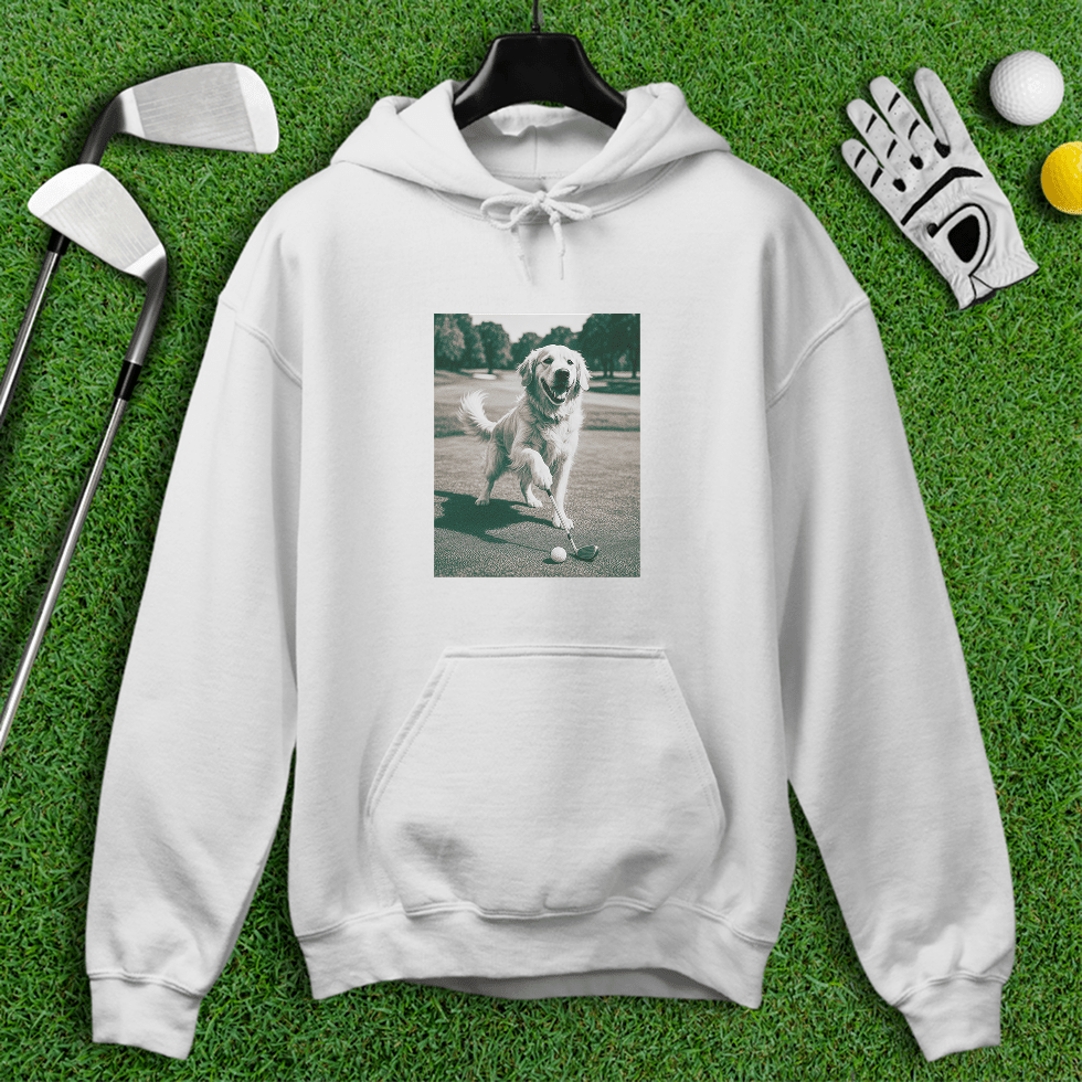 Golden Retriever Golfing Hoodie - TeeHee Golf Gear