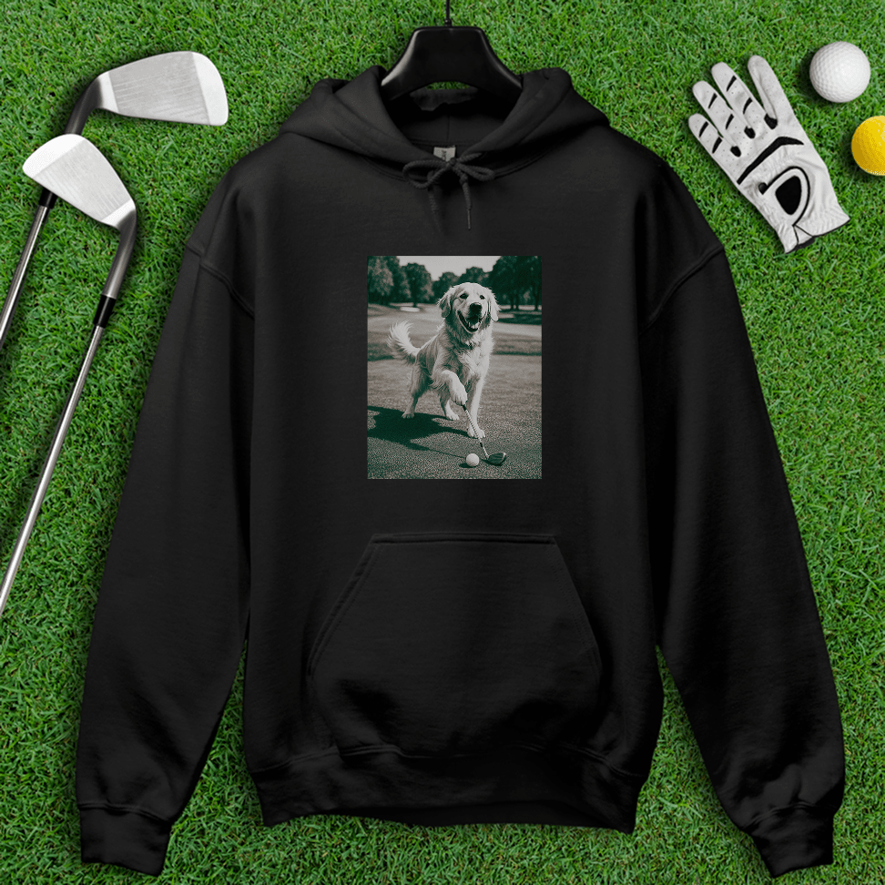 Golden Retriever Golfing Hoodie - TeeHee Golf Gear