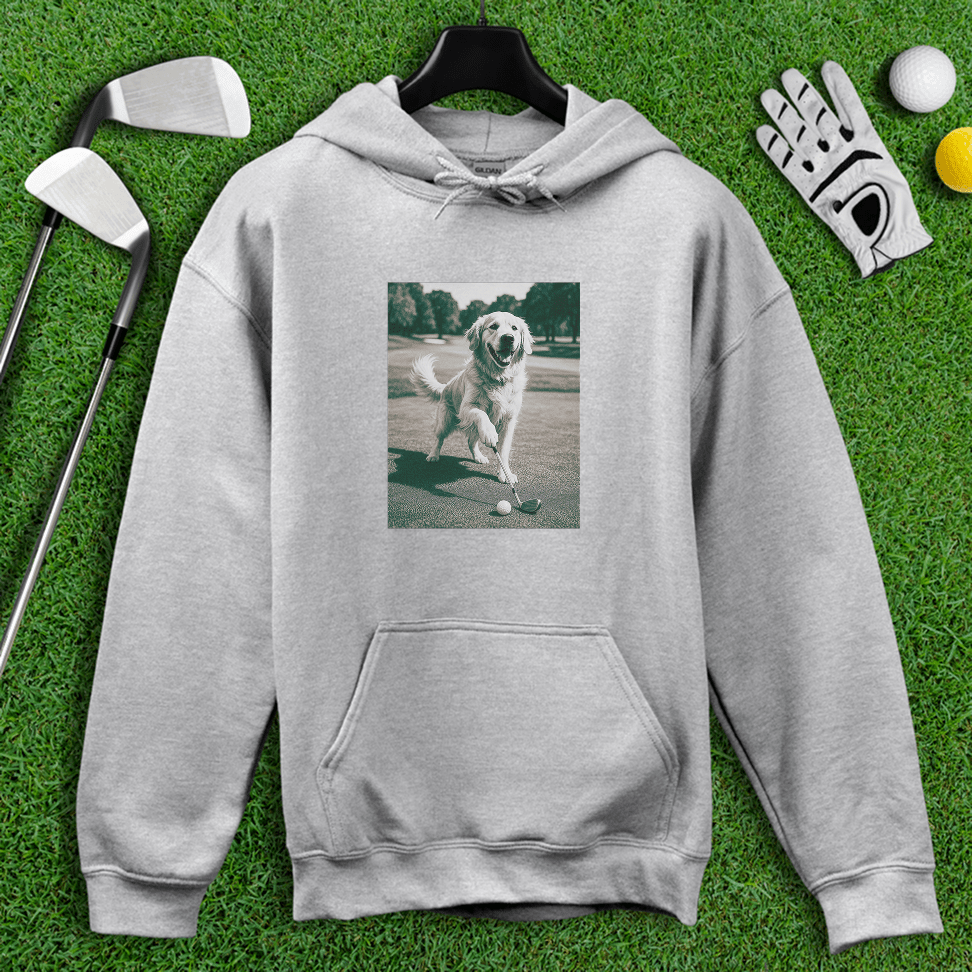 Golden Retriever Golfing Hoodie - TeeHee Golf Gear