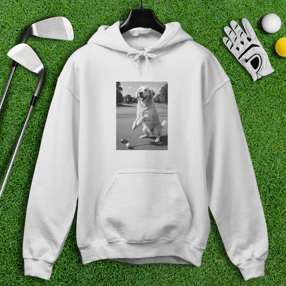 Golden Retriever Golfing Hoodie - TeeHee Golf Gear