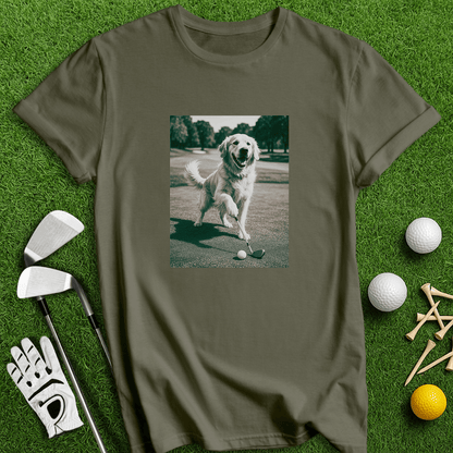 Golden Retriever Golfing T-shirt - TeeHee Golf Gear