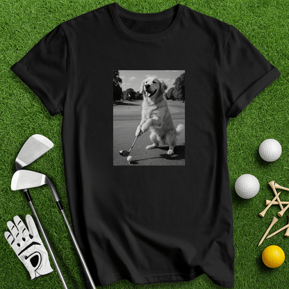 Golden Retriever Golfing T-shirt - TeeHee Golf Gear