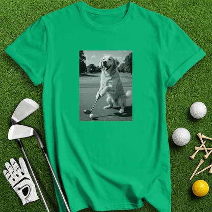 Golden Retriever Golfing T-shirt - TeeHee Golf Gear