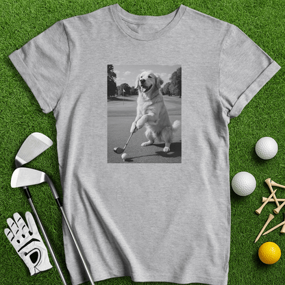 Golden Retriever Golfing T-shirt - TeeHee Golf Gear