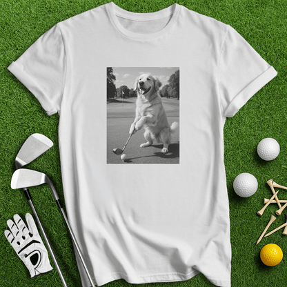 Golden Retriever Golfing T-shirt - TeeHee Golf Gear