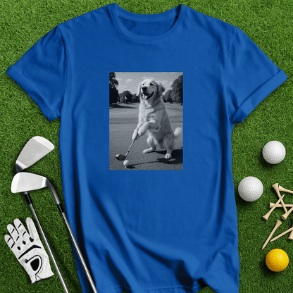 Golden Retriever Golfing T-shirt - TeeHee Golf Gear