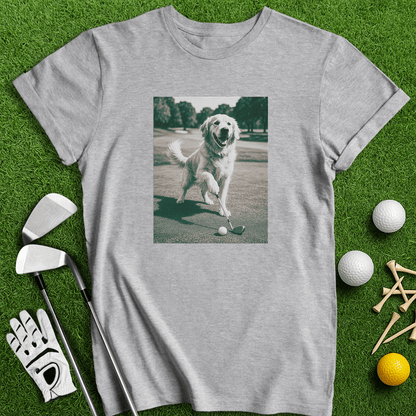 Golden Retriever Golfing T-shirt - TeeHee Golf Gear