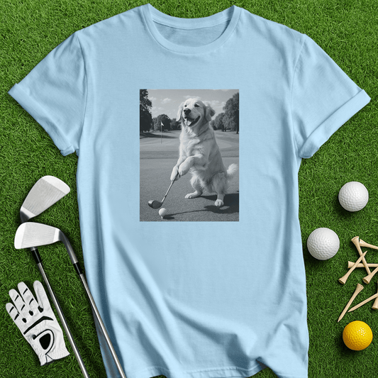 Golden Retriever Golfing T-shirt - TeeHee Golf Gear