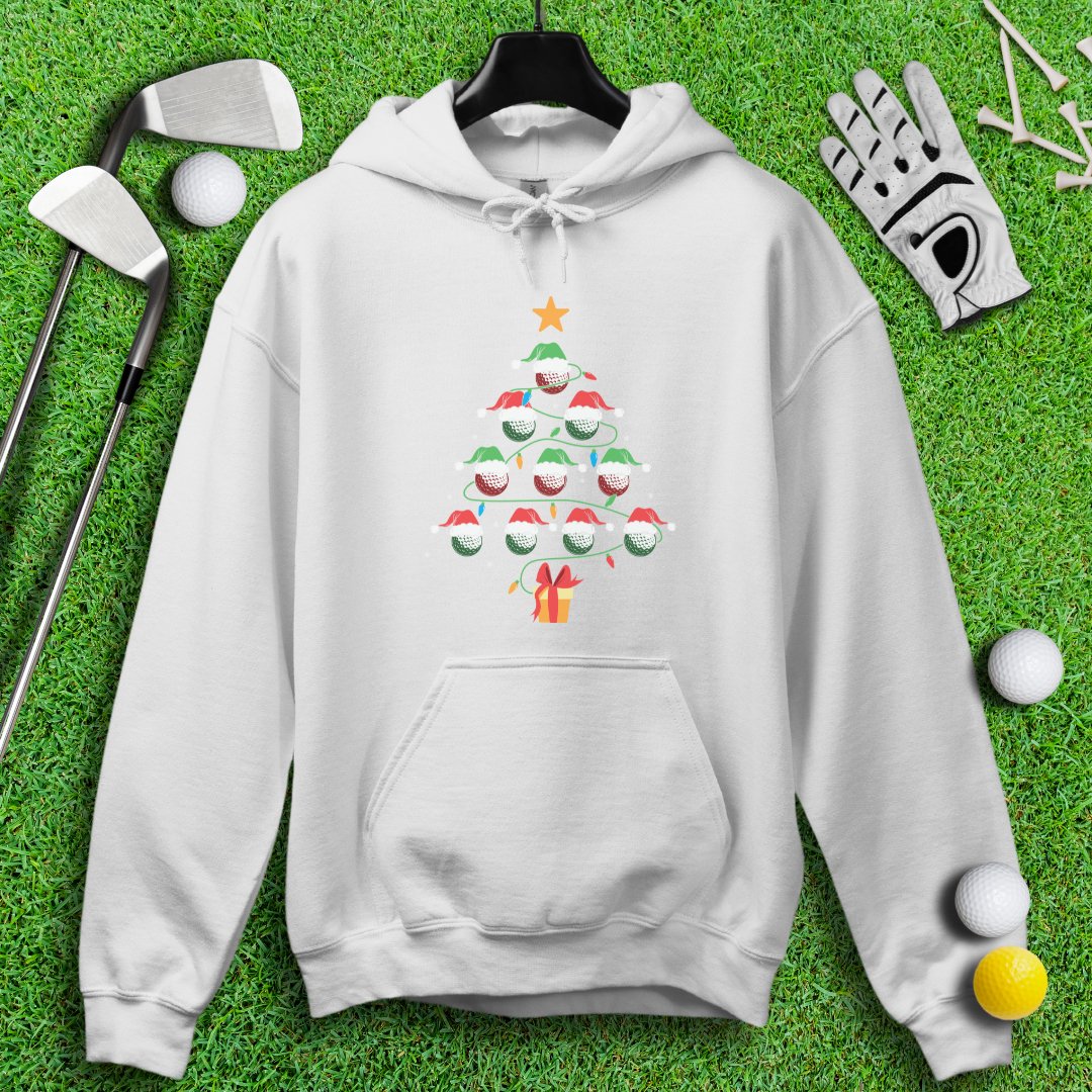 Golf Ball Christmas Tree Hoodie - TeeHee Golf Gear