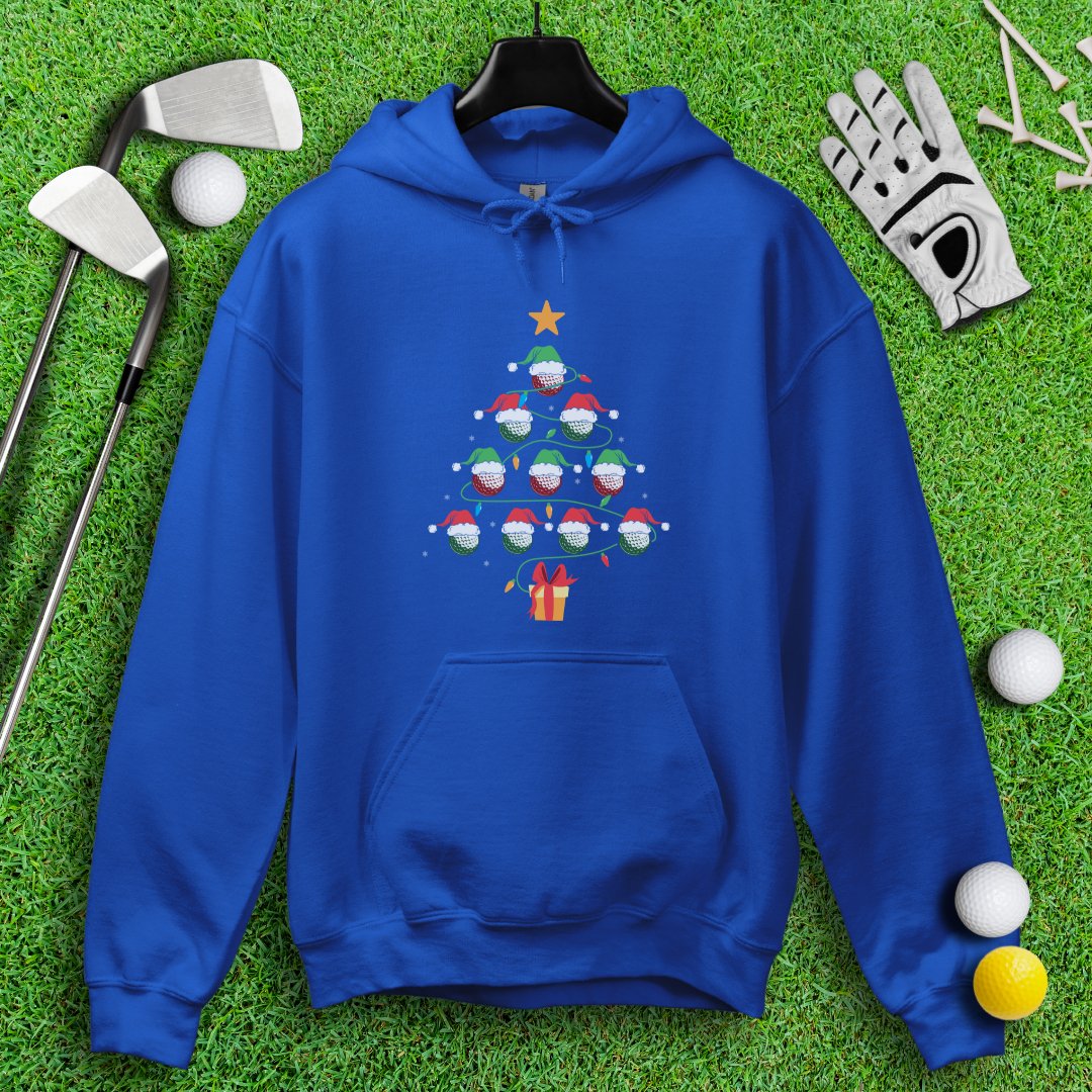 Golf Ball Christmas Tree Hoodie - TeeHee Golf Gear