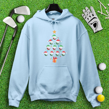 Golf Ball Christmas Tree Hoodie - TeeHee Golf Gear