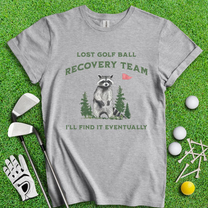 Golf Ball Recovery Team Raccoon T-Shirt - TeeHee Golf Gear