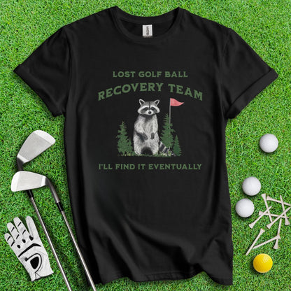 Golf Ball Recovery Team Raccoon T-Shirt - TeeHee Golf Gear