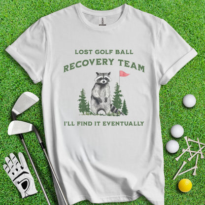 Golf Ball Recovery Team Raccoon T-Shirt - TeeHee Golf Gear