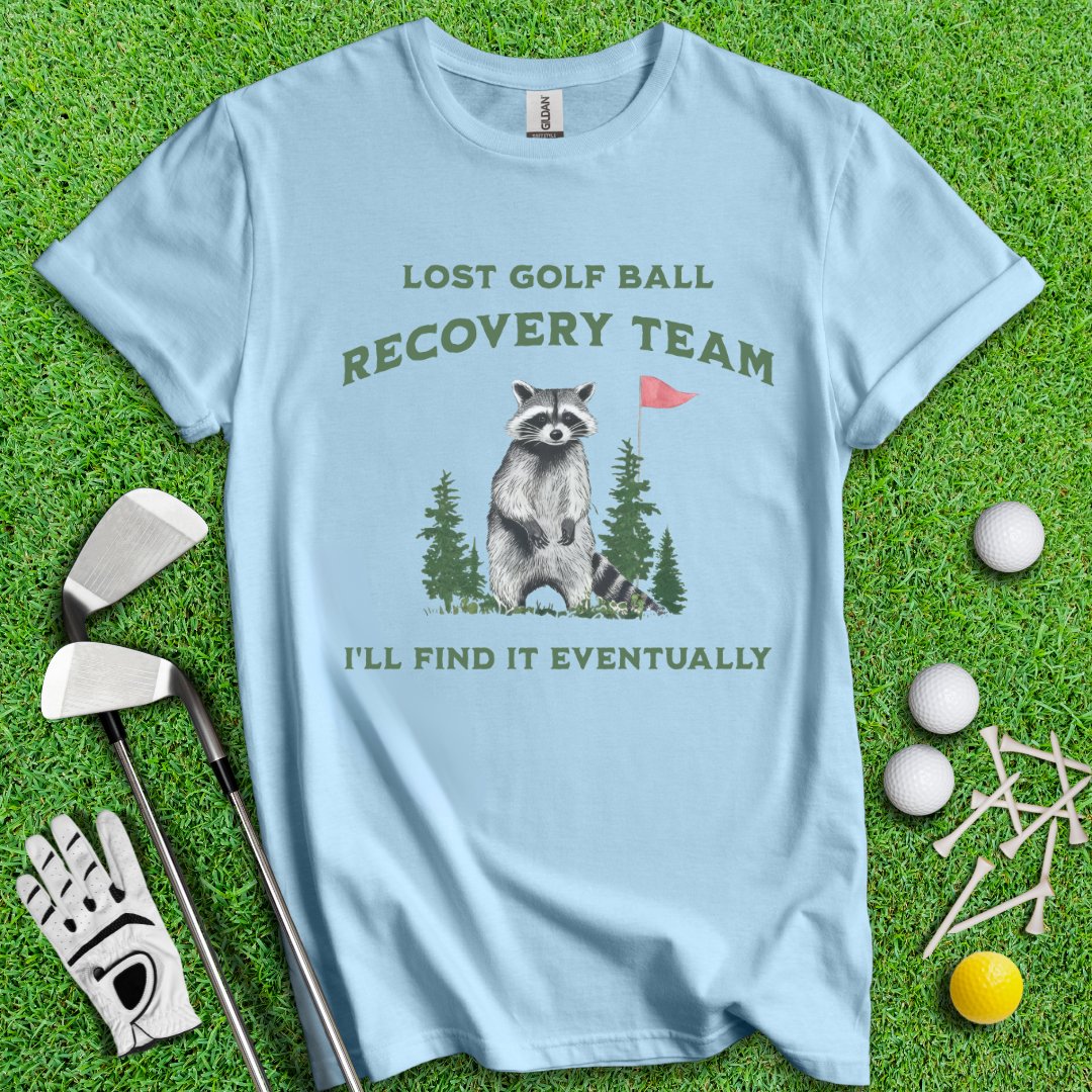 Golf Ball Recovery Team Raccoon T-Shirt - TeeHee Golf Gear