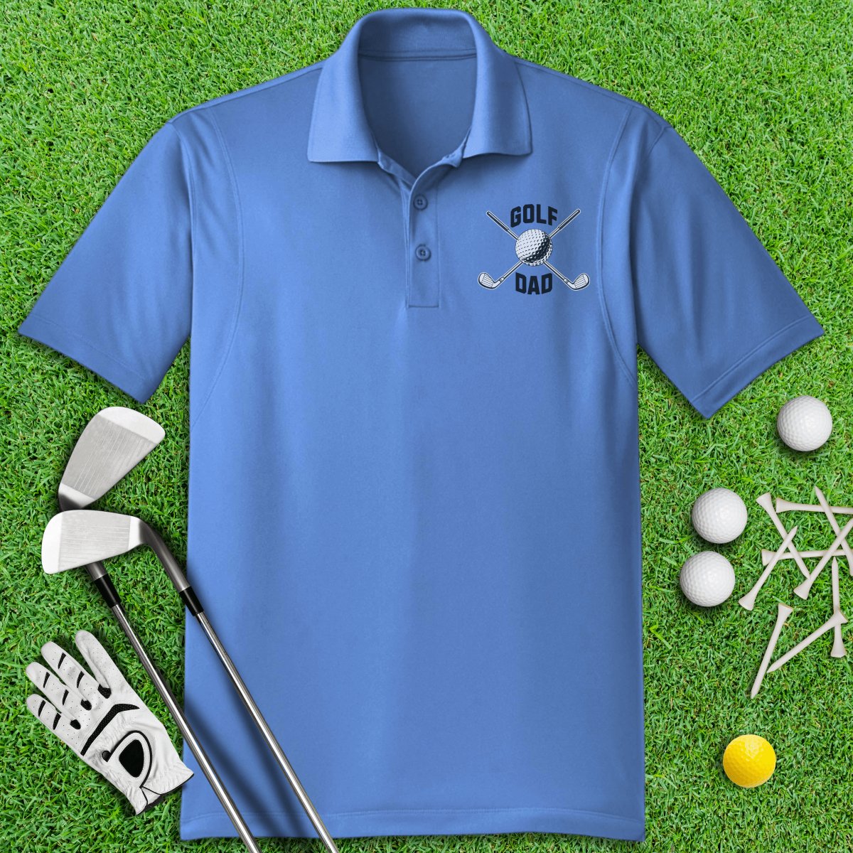 Golf Dad Club Cross Polo Shirt - TeeHee Golf Gear