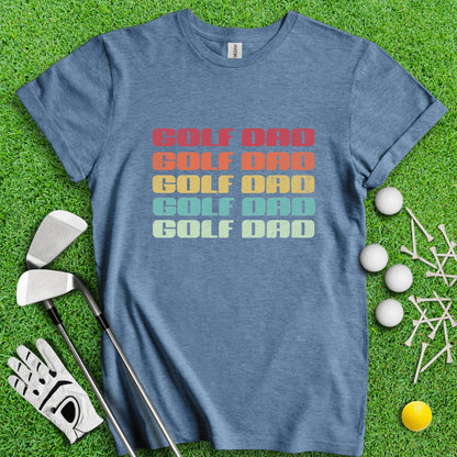 Golf Dad Retro Font T - Shirt - TeeHee Golf Gear