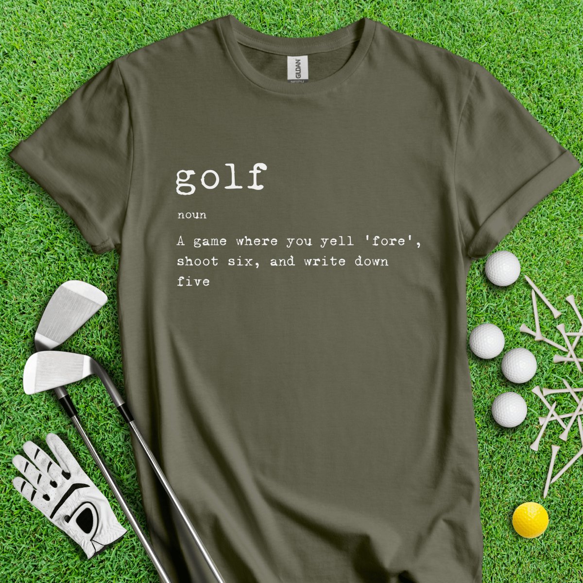 Golf Dictionary Definition Funny Golf T - Shirt - TeeHee Golf Gear