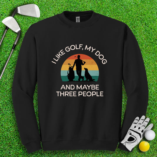 Golf, Dog, and Maybe 3 People Crewneck - TeeHee Golf Gear