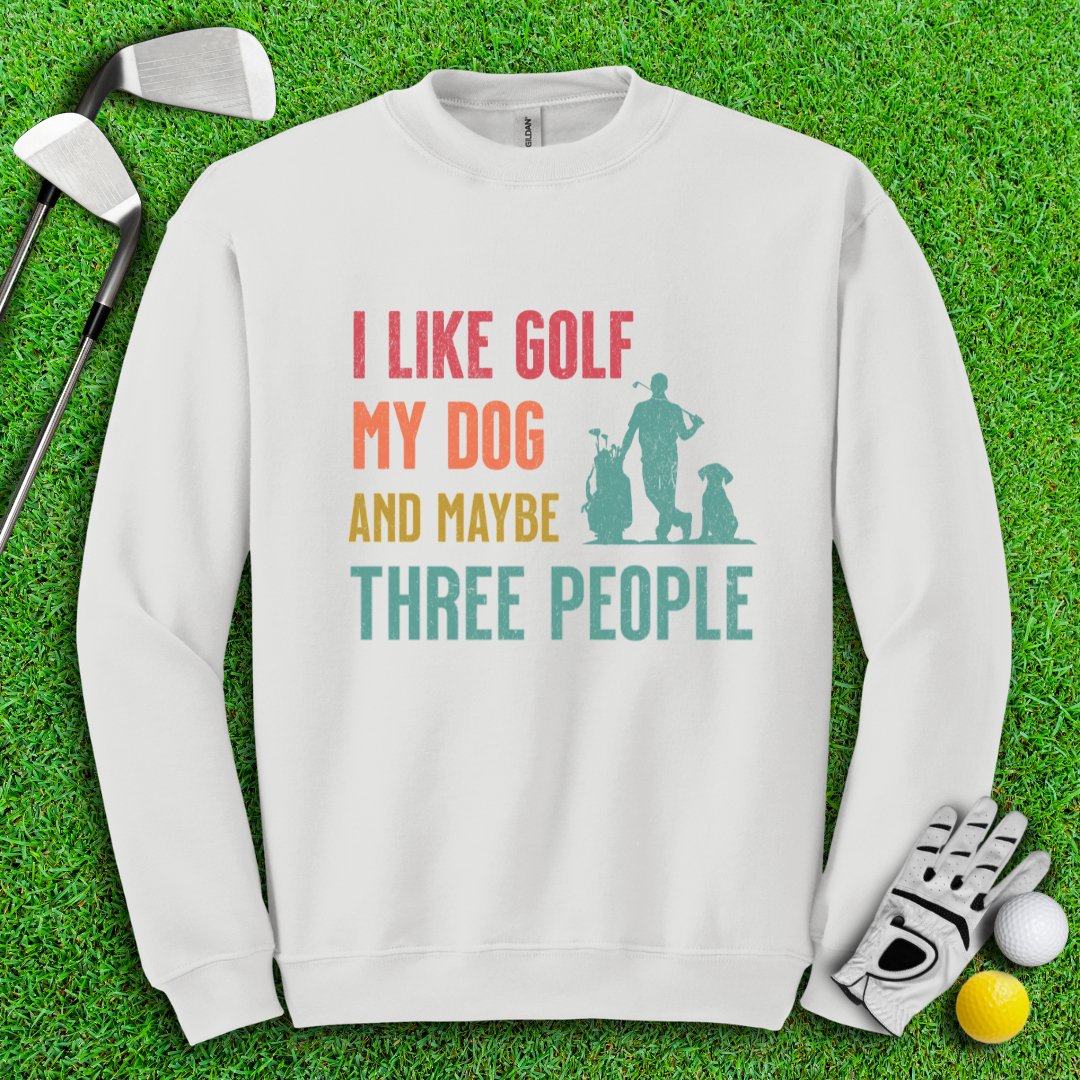 Golf, Dog, and Maybe 3 People Crewneck - TeeHee Golf Gear