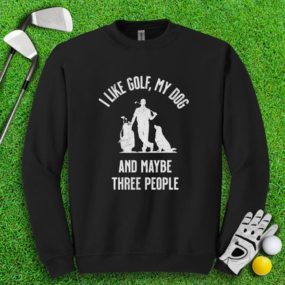 Golf, Dog, and Maybe 3 People Crewneck - TeeHee Golf Gear