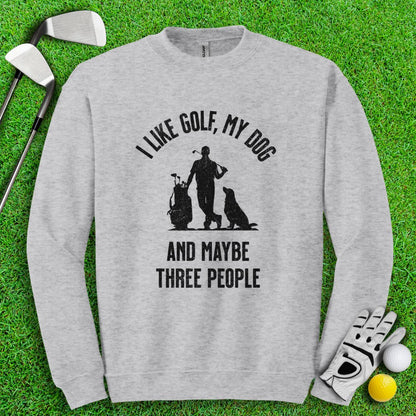 Golf, Dog, and Maybe 3 People Crewneck - TeeHee Golf Gear