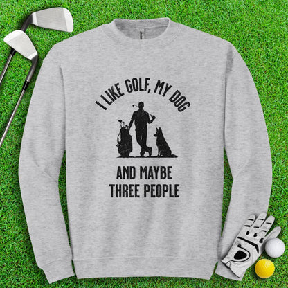 Golf, Dog, and Maybe 3 People Crewneck - TeeHee Golf Gear